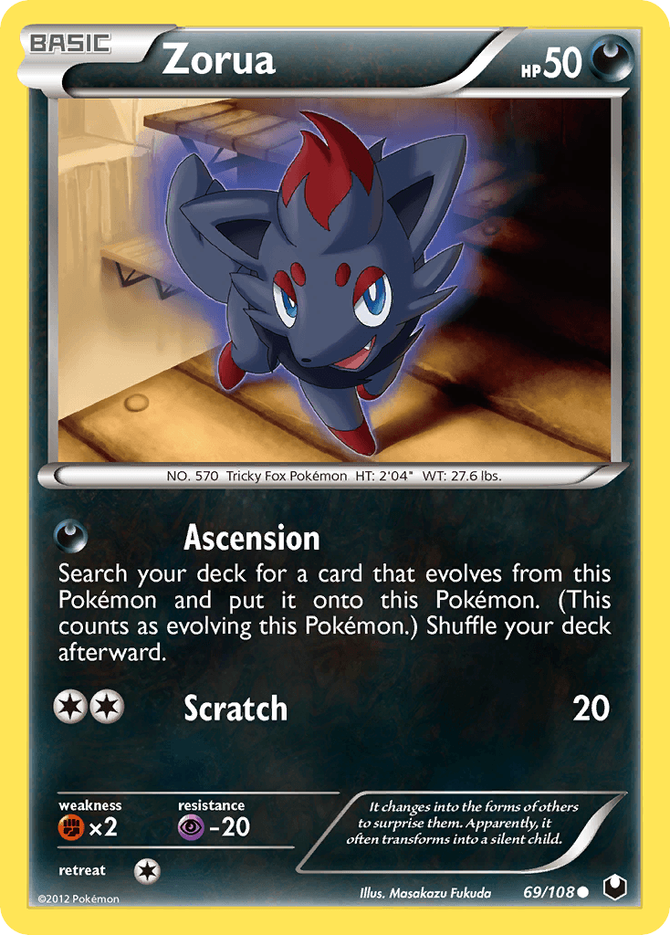 Zorua Pokémon card
