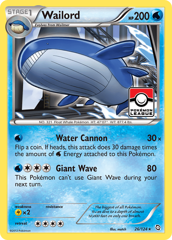 Wailord Pokémon card