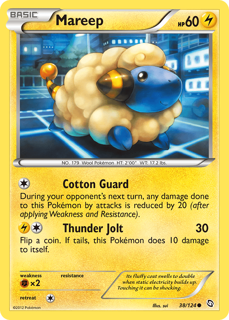 Mareep Pokémon card