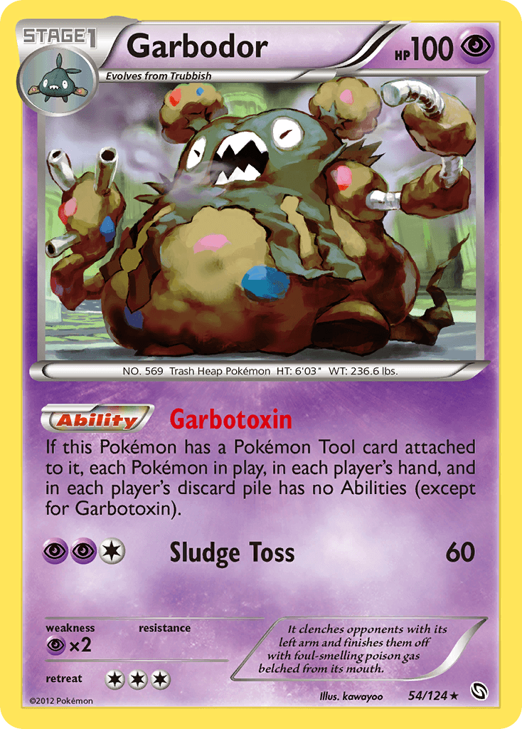 Garbodor Pokémon card