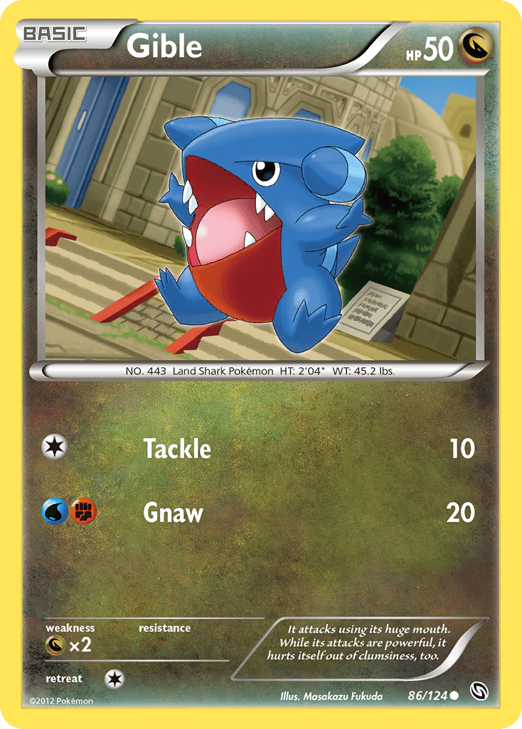 Gible Pokémon card