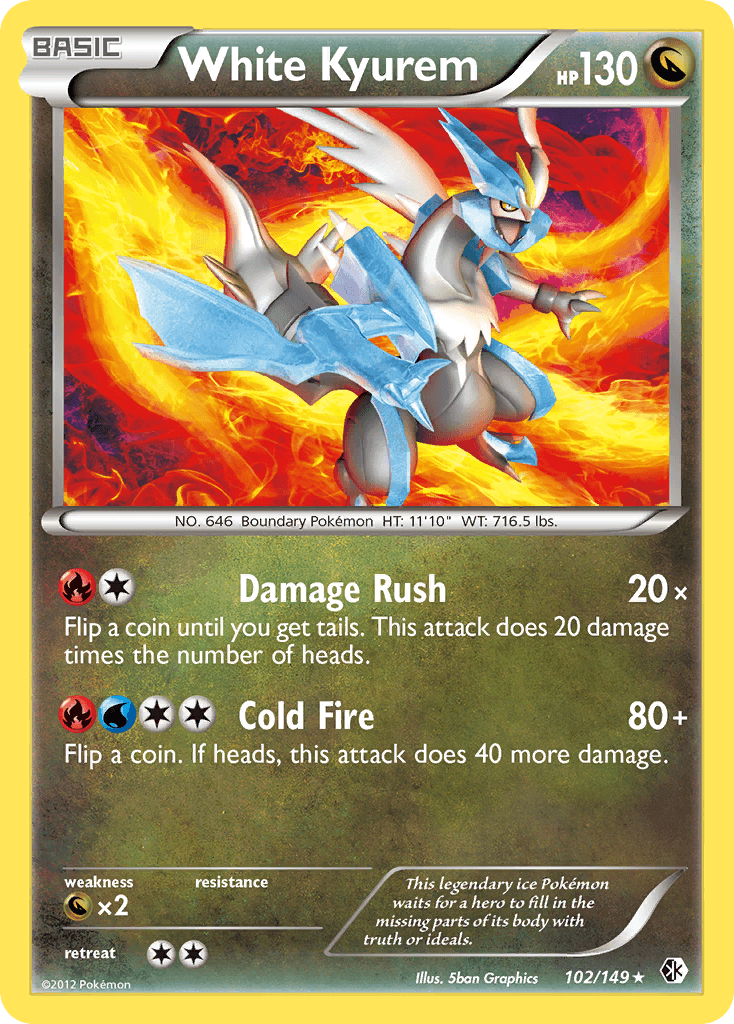 White Kyurem Pokémon card