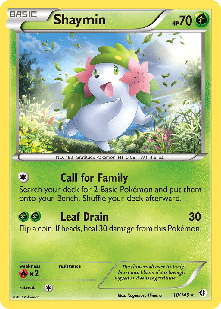 Shaymin Pokémon card