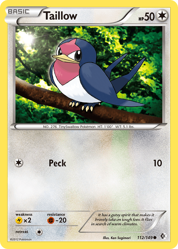 Taillow Pokémon card