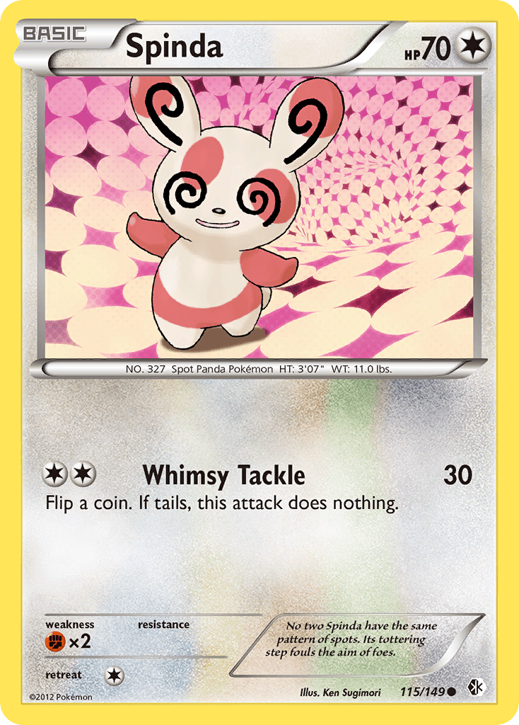Spinda Pokémon card