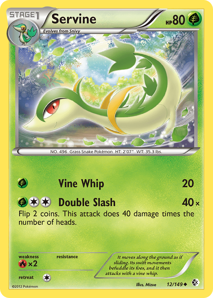 Servine Pokémon card