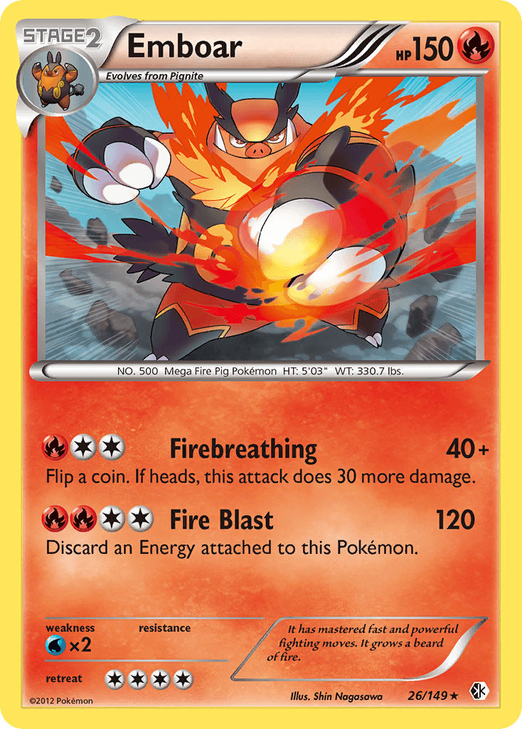 Emboar Pokémon card