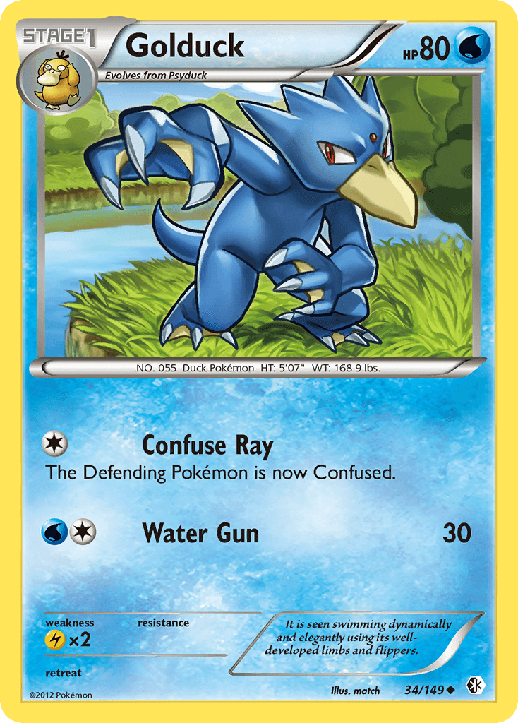 Golduck Pokémon card