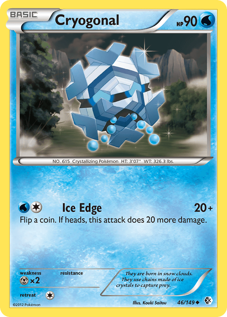Cryogonal Pokémon card