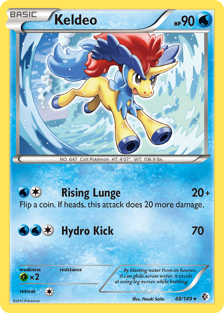Keldeo Pokémon card