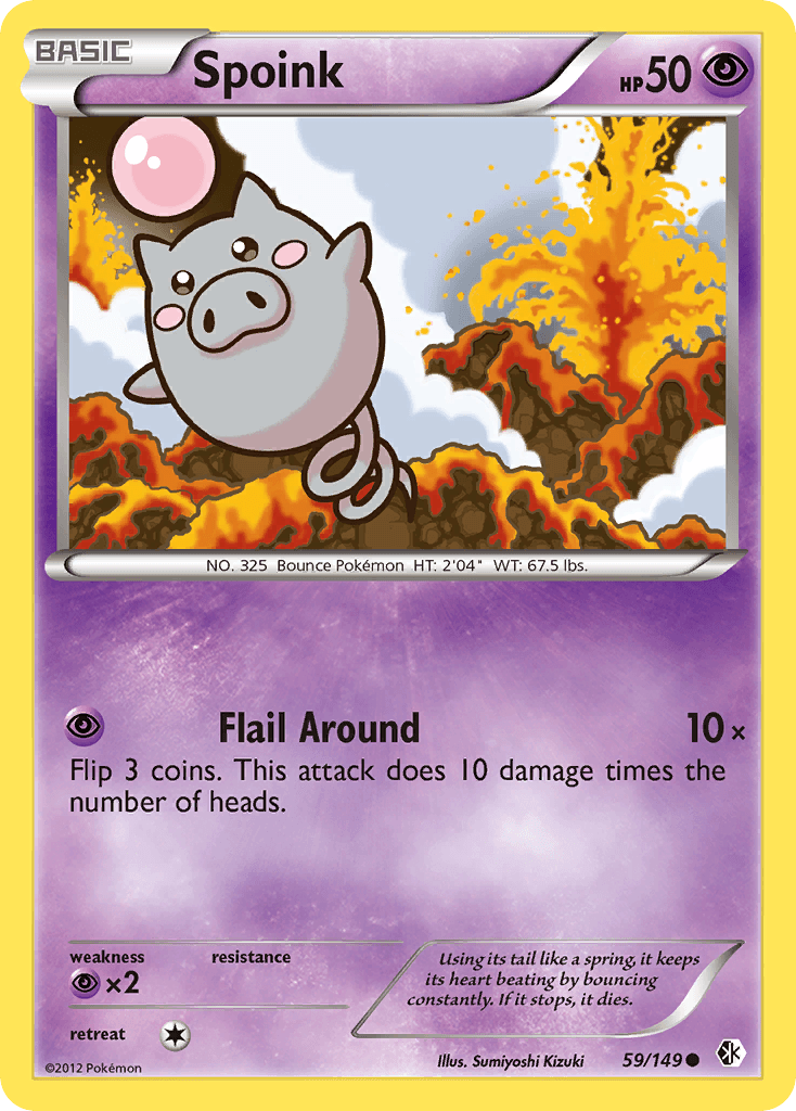 Spoink Pokémon card