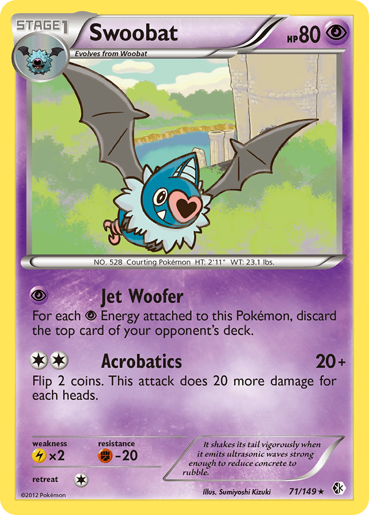 Swoobat Pokémon card