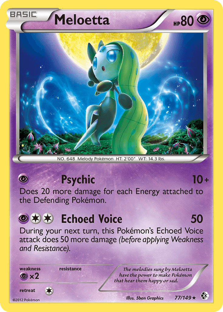 Meloetta Pokémon card