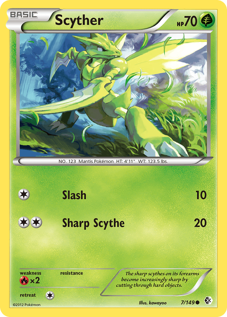 Scyther Pokémon card