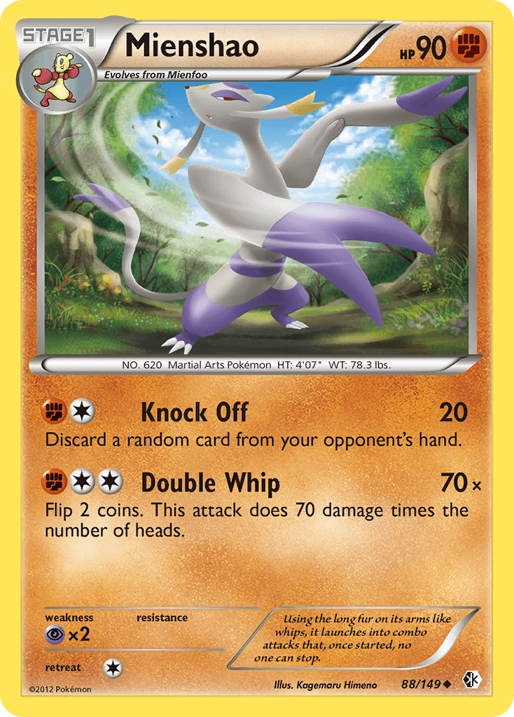Mienshao Pokémon card