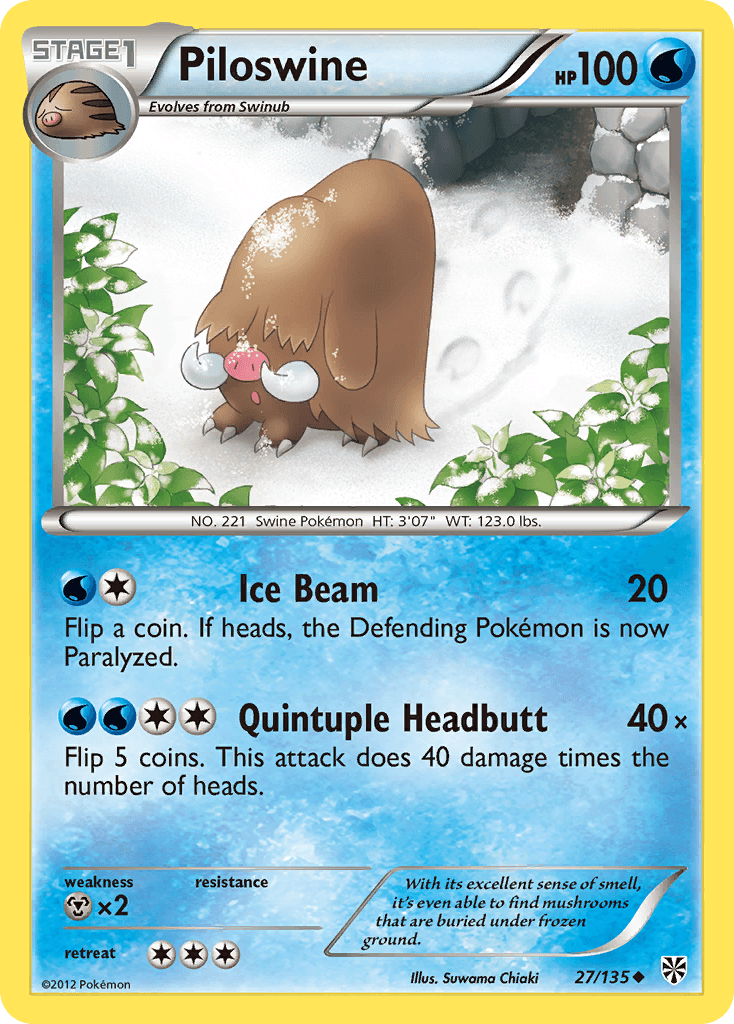 Piloswine Pokémon card