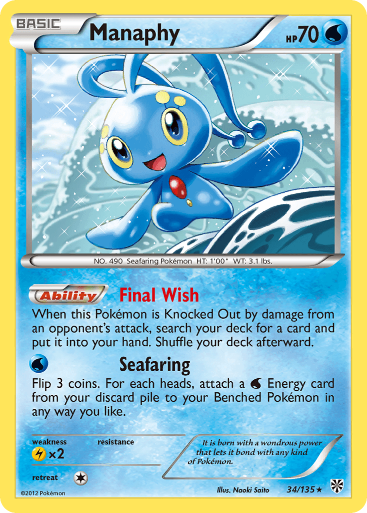 Manaphy Pokémon card