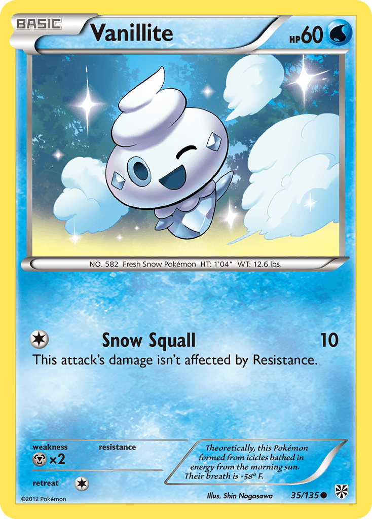 Vanillite Pokémon card
