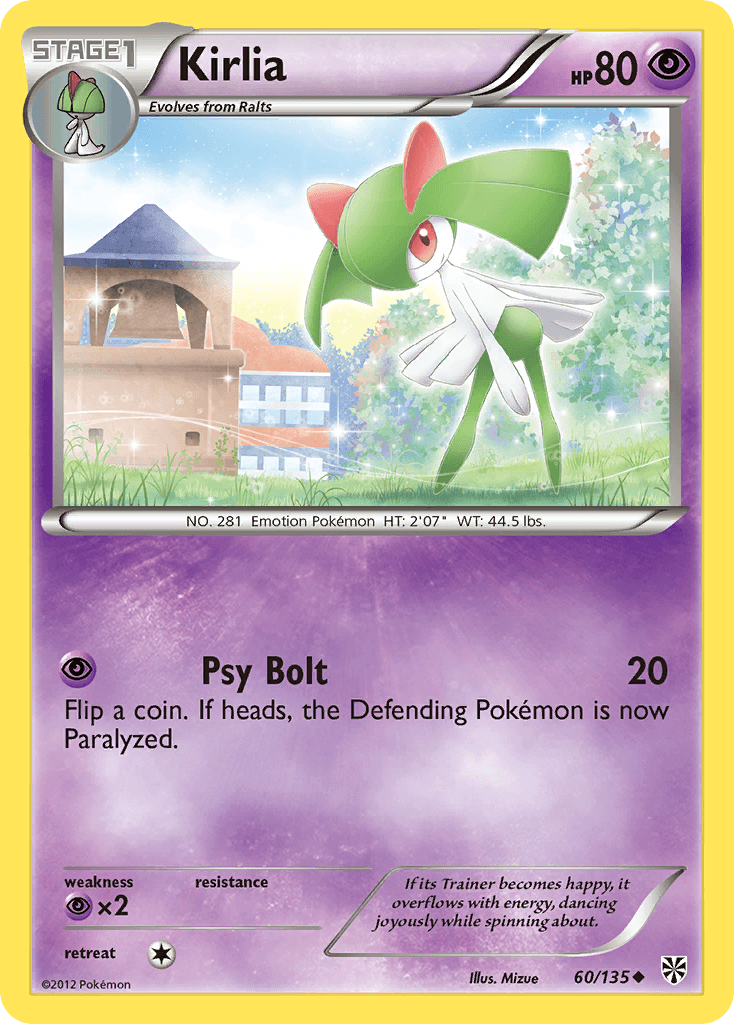 Kirlia Pokémon card