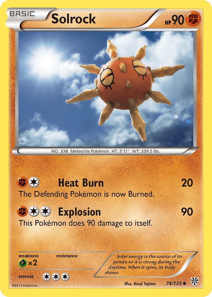 Solrock Pokémon card