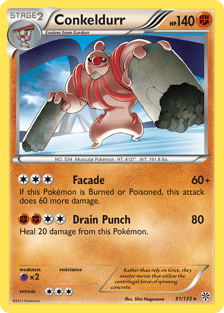 Conkeldurr Pokémon card