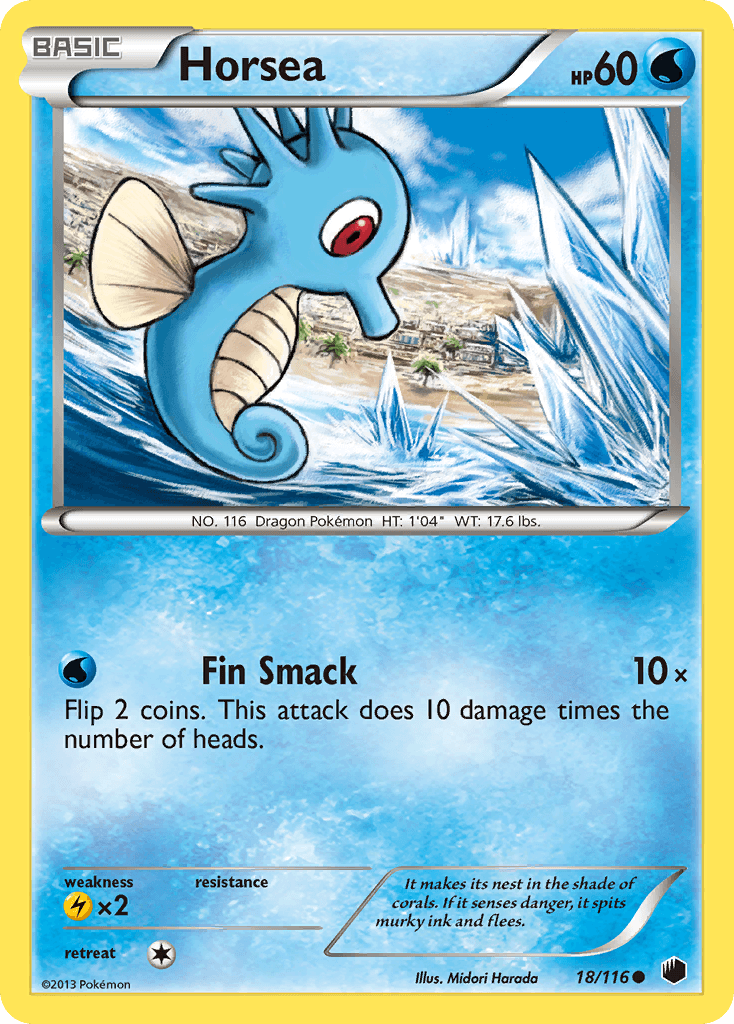 Horsea Pokémon card