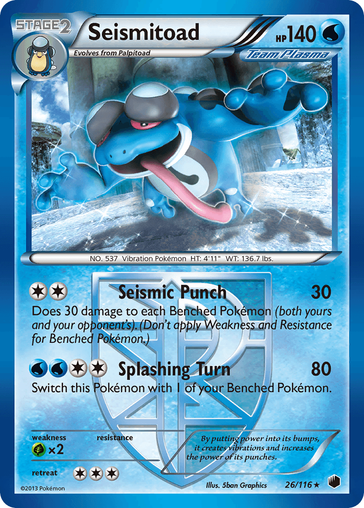 Seismitoad Pokémon card