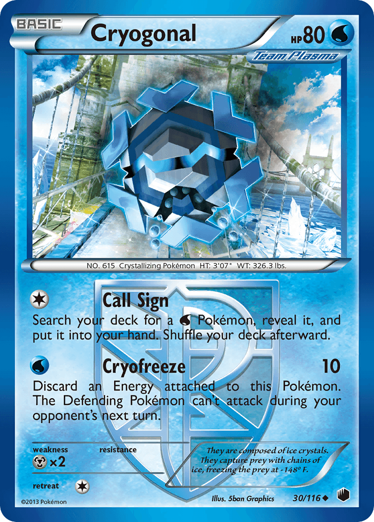 Cryogonal Pokémon card