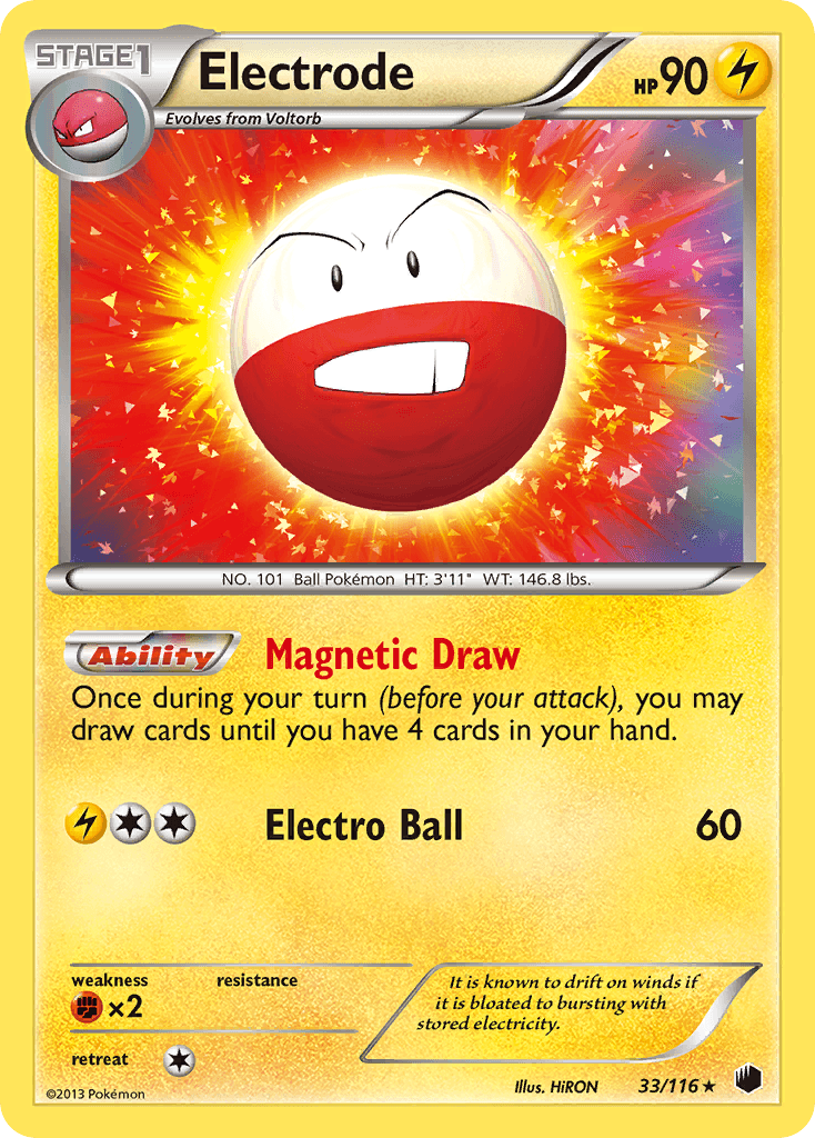 Electrode Pokémon card