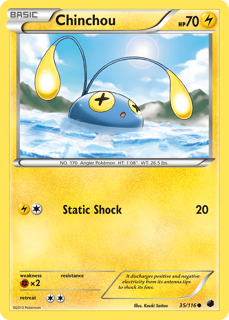 Chinchou Pokémon card