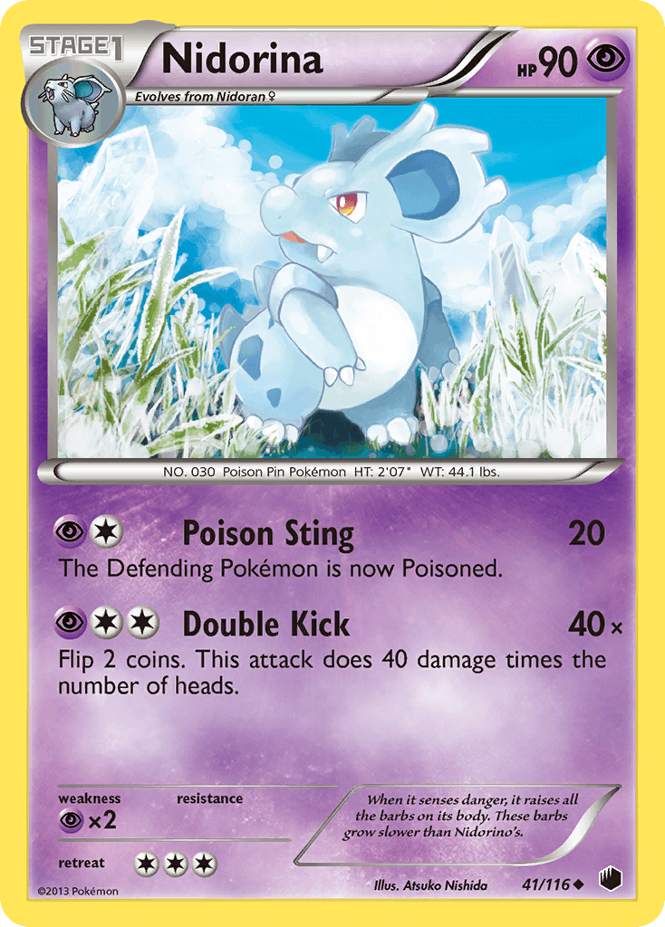 Nidorina Pokémon card