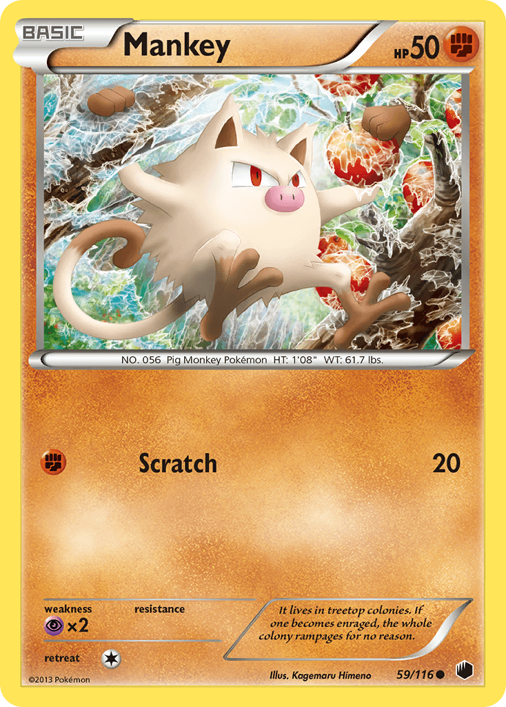 Mankey Pokémon card