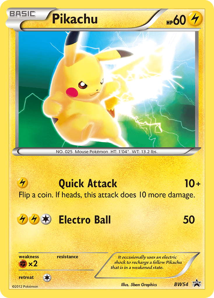 Pikachu from BW Black Star Promos
