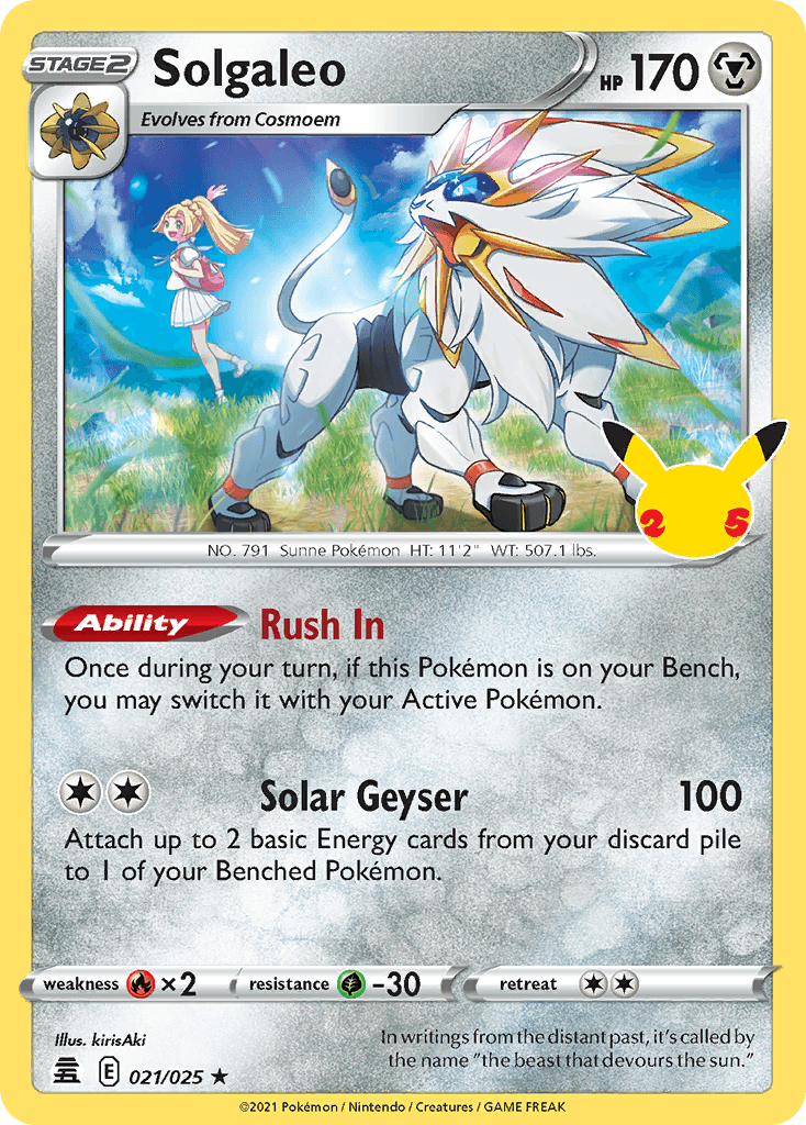Solgaleo Pokémon card