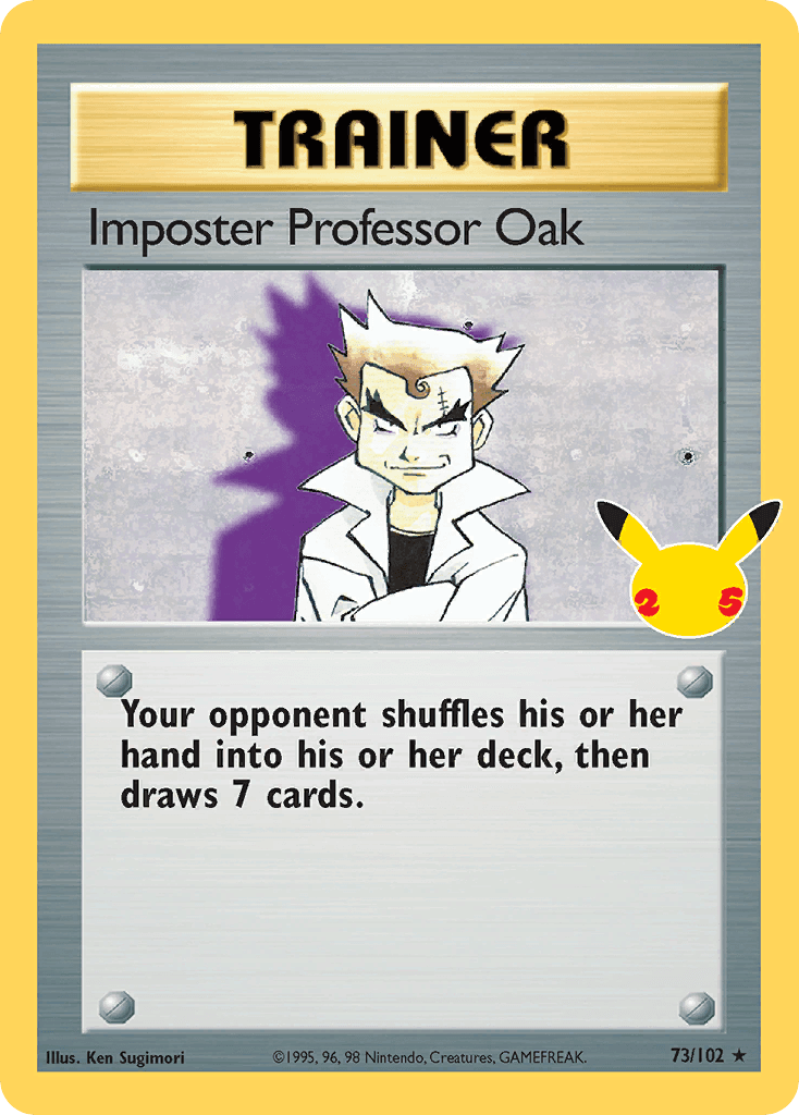 Imposter Professor Oak illustrated by Ken Sugimori