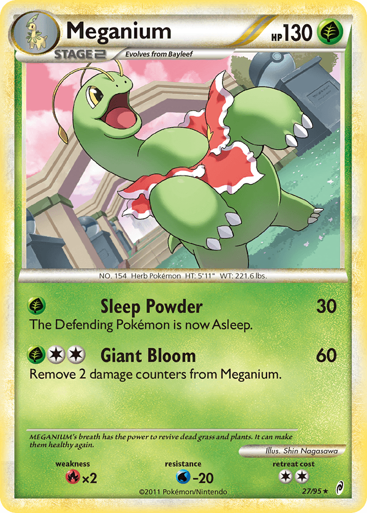 Meganium Pokémon card