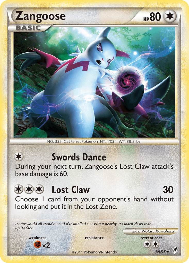 Zangoose Pokémon card