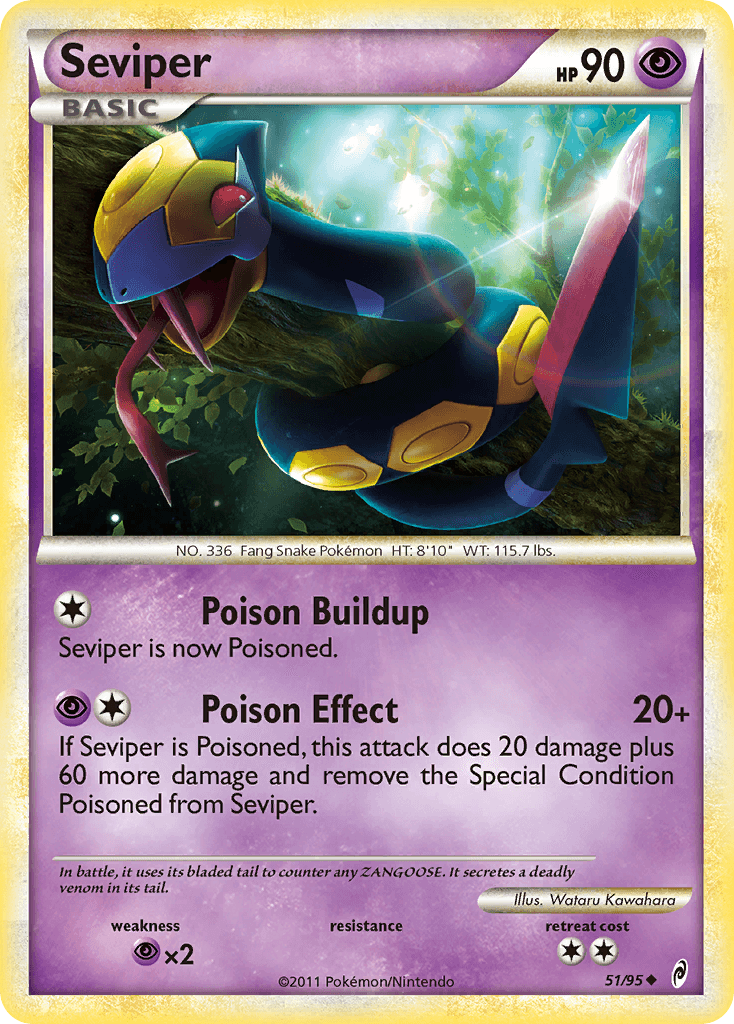 Seviper Pokémon card
