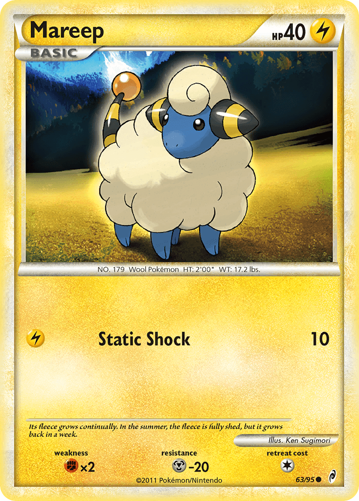 Mareep Pokémon card