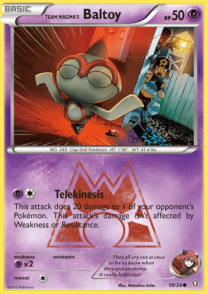 Team Magma's Baltoy Pokémon card