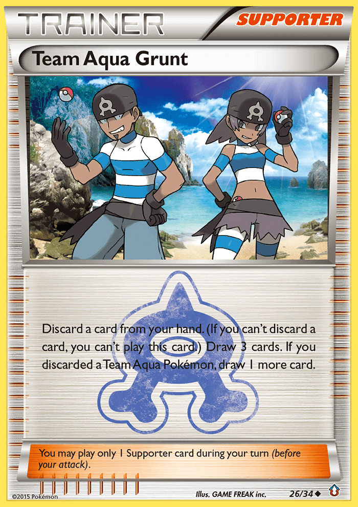 Team Aqua Grunt Pokémon card