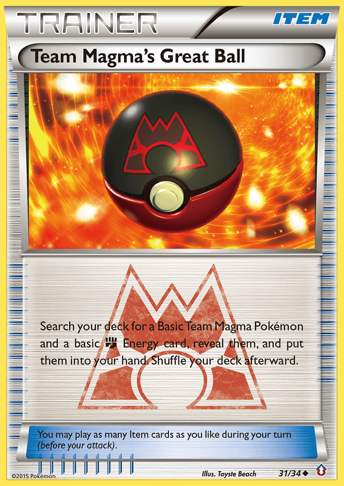 Team Magma's Great Ball Pokémon card