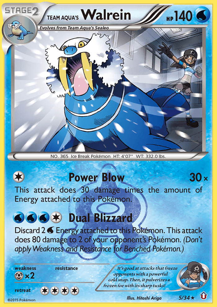 Team Aqua's Walrein Pokémon card