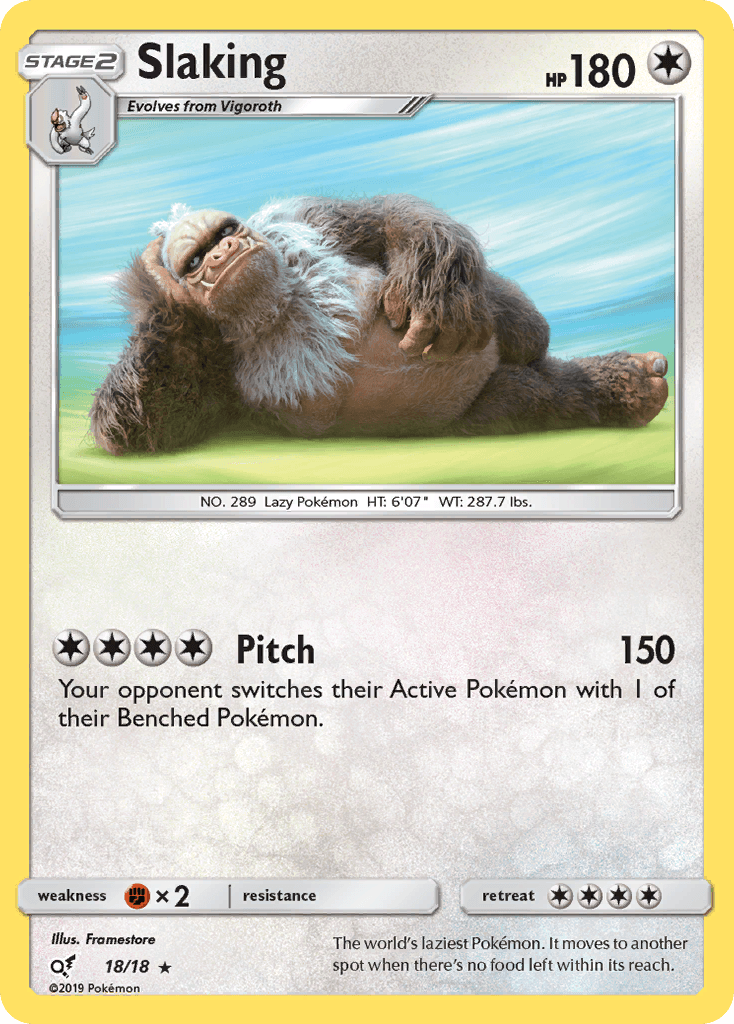 Slaking Pokémon card