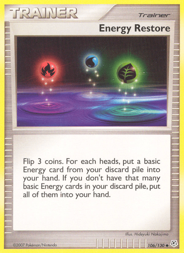 Energy Restore Pokémon card