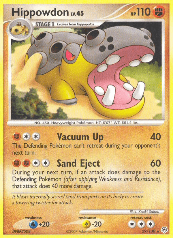Hippowdon Pokémon card