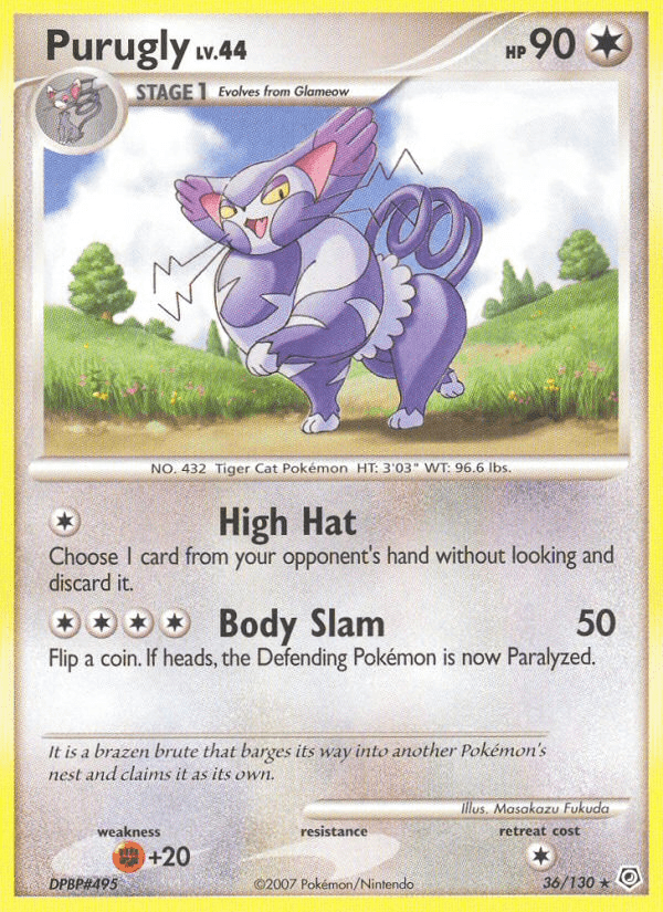 Purugly Pokémon card