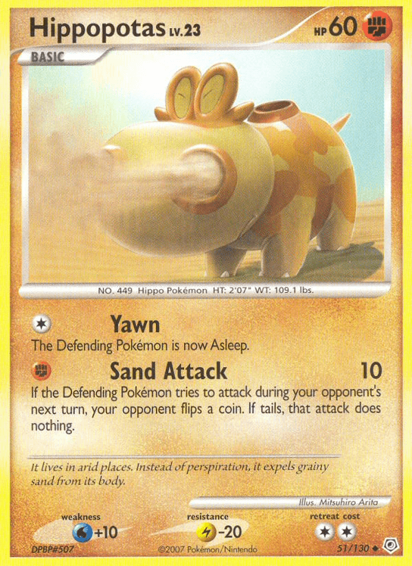 Hippopotas Pokémon card