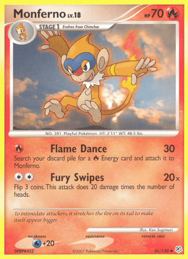 Monferno Pokémon card