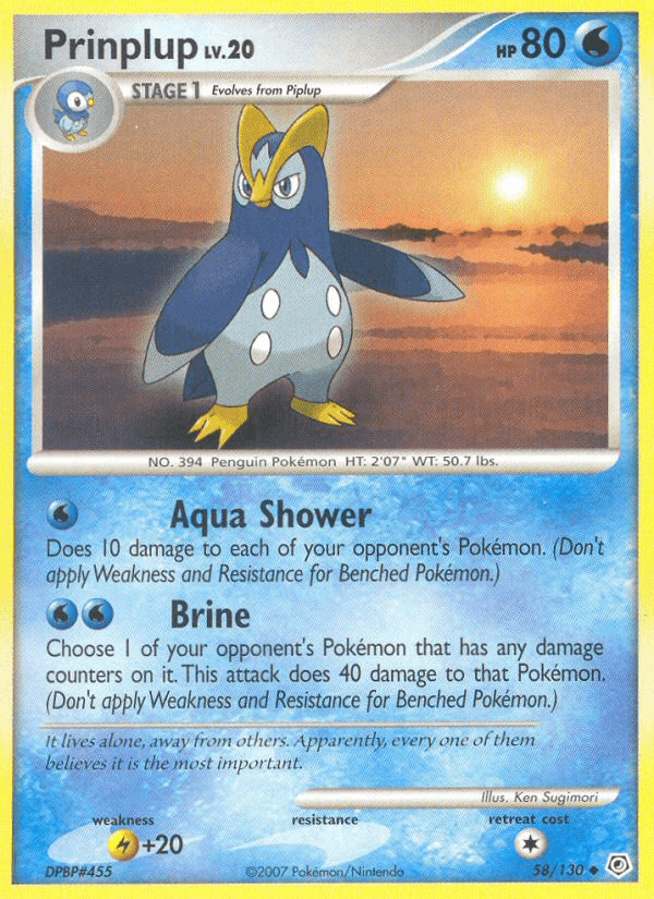 Prinplup Pokémon card